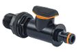 Tankdoorvoer GASMIS Tankdoorvoer met afsluitkraan, 3/4 inch stekker 26 mm – voor regenwateropvangbak, wanddoorvoer met moer en afdichting, 1 stuk