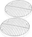 Sans marque Grille de refroidissement ronde - 2 pièces - 100% Acier inoxydable - Pour la cuisson, le refroidissement et la cuisson à la vapeur au four ou dans une casserole - Ø 27 cm