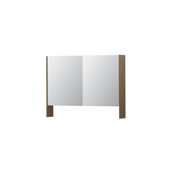Ink SPK3 Spiegelkast met dubbel gespiegelde deuren, 2 deuren icm open planchet en stopcontact/schakelaar 1110220