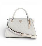 GUESS Noelle II Luxury Satchel Handtas Bone Logo Beige
