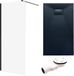 Badland Ketil Vidar set de douche 120 x 80 cm Noir - paroi de douche à l'italienne avec receveur de douche