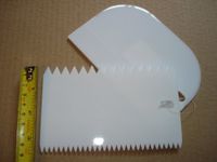 Ibili Schaalschraper en taartdecoratie, wit, 15 x 10 x 2 cm