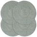 VidaXL Placemats 4 pcs round 38 cm jute olive green