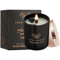 Crystallove Crystalized Scented Candle Black Obsidian & Oud 220 g