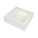50 Thepack 50 stuks - koekdozen met venster 250 g/m2 + Opp 32 x 32 x 10 cm wit gegolfd karton nano-micro