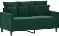 vidaXL Tweezitsbank 120 cm fluweel donkergroen