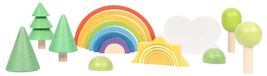 Omgoods - Kit de construction en bois avec thème arc-en-ciel et tournesol