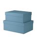 Rössler S.O.H.O. Boxline opbergdoos, set van 2, rechthoekig, denim
