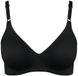 Nur Die Katoenen beha, beugelloze dubbellaagse softcup-beha, zacht, comfortabel, onzichtbaar, naadloos onder de kleding voor dames, zwart, 80B