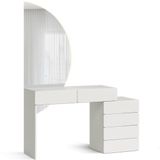 Vicco Kaptafel Alvia, Wit, 100 cm met LED-spiegel