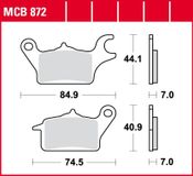 TRW MCB872 Plaquettes de frein