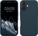 kwmobile telefoonhoesje geschikt voor Apple iPhone 16 - Hoesje met siliconen coating - Smartphone case in leisteen