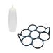 Patisse 719233 - Set bakvorm voor 7 blinis/mini-crêpes/pannenkoeken, siliconen, Starflex zwart, Ø 7 cm, met schaal 350 ml