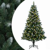 vidaXL Kunstkerstboom 150 cm 150 LED's Warmwit PVC en Metalen Groen