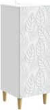 vidaXL Dressoir Wit Bewerkt Hout 90 cm