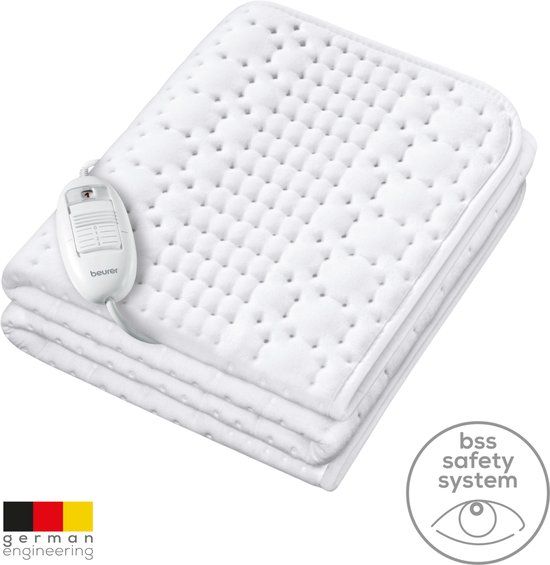 Beurer UB 30 Elektrische onderdeken - 130 x 75 cm - Fleece/Katoen - 3 Warmtestanden - Wit