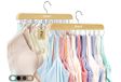 Gomyrod BH-hanger voor kast, tanktophanger met 20 haken, opvouwbare houten ruimtebesparende hanger, 360 ° draaibare kastorganisatoren en opslag voor slaapzaal en appartement voor beha-sjaalbanden (2