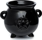 Puckator Pot à fleurs Chaudron de sorcière noir Céramique Debout - Intérieur 11x13cm