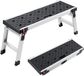 VEVOR Opvouwbaar werkplatform van aluminium, 910 x 310 x 420 mm, draagvermogen 226,8 kg, draagbare opstapbank met gestructureerd oppervlak en gaten voor gereedschap voor schilderen, doe-het-zelvers