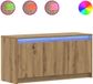 vidaXL TV-kast 100 x 34 x 50 cm Artisanaal eiken Bewerkt hout