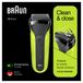 Braun Series 3 300 - Rasoir électrique - Noir/Volt Green