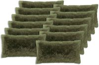 vidaXL Kussensloop Groen 40 x 80 cm PV Fleece (12 stuks)