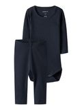 NAME IT Nbnkab Ls Body Leggings Set Noos Uniseks (1 stuk), Dark Sapphire