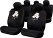 Car Plus Stoelhoezenset Rose & Skull Uni Polyester Zwart 11-delig