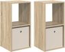 vidaXL Nachtkastje 2 st Sonoma eiken 35 x 32 x 68,5 cm Bewerkt hout