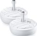 Prosperplast Parasolvoet - 2x - rond - wit - vulbaar - 10 liter - D39 cm