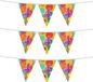 Haza Vlaggetjes 4 jaar - leeftijd verjaardag - 2x stuks - plastic 10m
