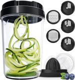 Famanu – 8-in-1 mandoline en spiralizer met opvangbak, groentesnijder voor courgette, ui en kaas