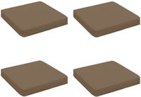 vidaXL - Coussin d'assise - VUGHT - 4 pièces - 100% Polyester - Taupe