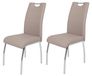 Merkloos Set van 2 eetkamerstoelen met kunstleren bekleding