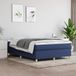 Maison Exclusive - Cadre de lit avec sommier tapissier, bleu, 140 x 190 cm, avec revêtement en tissu