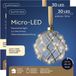 Lumineo Verlichte kerstballen - 2x - glas - aan lint - D14 cm - goud - 15 led lampjes - warm wit