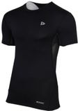 Donnay Baselayer Shortsleeve Thermo/Sportshirt Heren Zwart XXXL