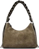 Coccinelle Boheme Suede Bimaterial Schoudertas 30 cm seagras/seagras