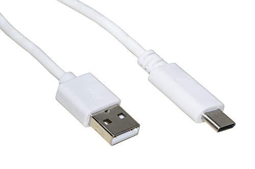 Link LKC2003 USB-kabel 2.0"A" stekker op USB-stekker, wit, 0,3 m
