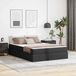 Maison Exclusive - Lit avec rangement et matelas avec stockage 2 pièces noir cuir