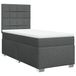 vidaXL Boxspringbed met matras, stof, donkergrijs, 180x200 cm