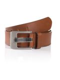 Tom Tailor Lederen riem met vierkante gesp 95 light brown uni