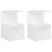 VidaXL Nachtkastjes 2 stuks Wit Bewerkt Hout 35x35x55 cm