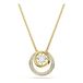 Swarovski Hyperbola hanger, Ronde slijpvorm, Wit, Goudkleurige toplaag