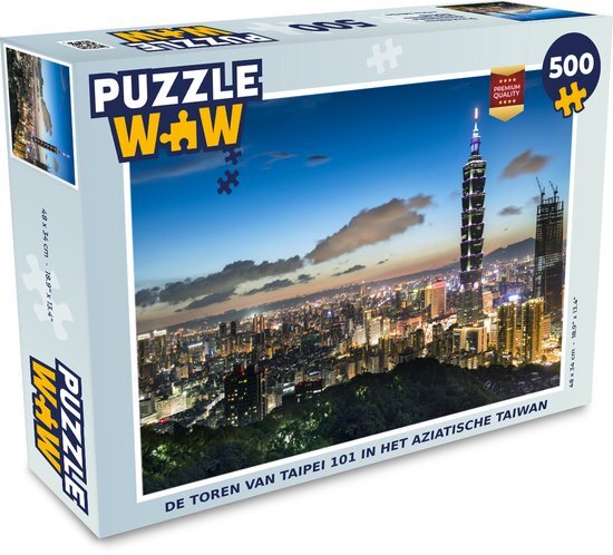 MuchoWow Puzzel De toren van Taipei 101 in het Aziatische Taiwan - Legpuzzel - Puzzel 500 stukjes