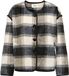 JDY Veste matelassée Femme - M - Polyester/Laine - À carreaux - Cloud Dancer