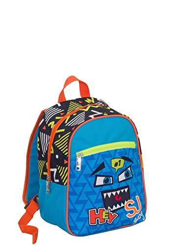 Seven SJ schoolrugzak Small Gang Boy - FACCINE - blauw oranje - 12 liter kleuterschool