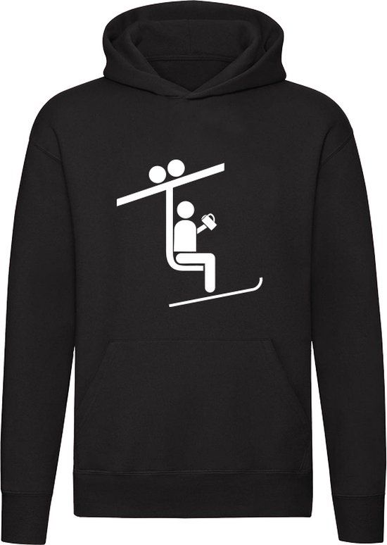 Ski-Lift Bier Hoodie Unisex 4XL - Black