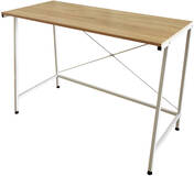 Vdd Bureau Laptop Computer Tafel Stoer - Industrieel - Wit Metaal Blank Hout - 8720289508241