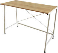 Vdd Bureau Laptop Computer Tafel Stoer - Industrieel - Wit Metaal Blank Hout - 8720289508241
